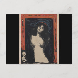 Cartão Postal Madonna por Edvard Munch, pintor simbólico