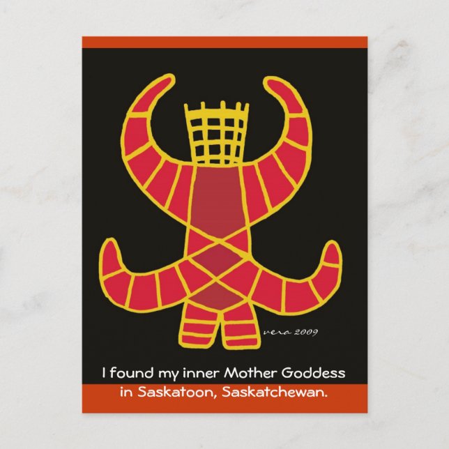 Cartão Postal Madre Deusa Berehynia por Vera Trembach (Frente)