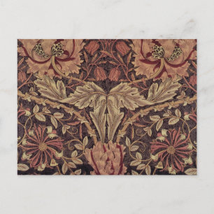 Cartão Postal Madressilva por William Morris, Flores de Jardim A