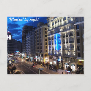 Cartão Postal Madrid à noite