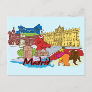 Cartão Postal Madrid, Cidade Familiar do Mundo Espanha