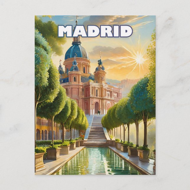 Cartão Postal Madrid, cité envoûtante, où l'on aime s'égarer (Frente)