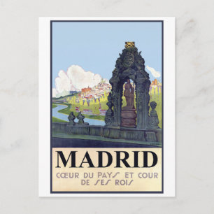 Cartão Postal Madrid, Espanha. Rio Manzares, de Park