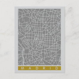 Cartão Postal Madrid map