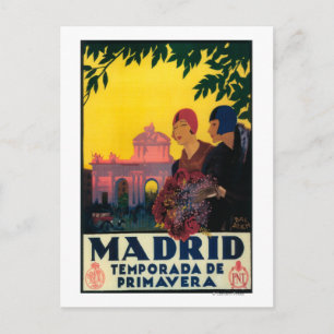 Cartão Postal Madrid no Poster Viagem de Springtime