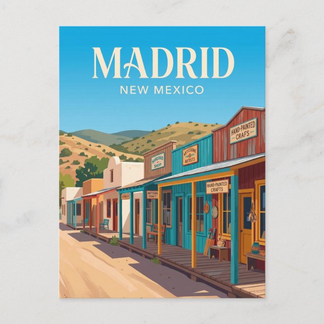 Cartão Postal Madrid Novo México (Frente)