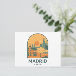 Cartão Postal Madrid Vintage Espanha Viagem – Cidade Retro