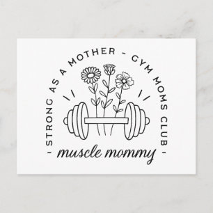 Cartão Postal Mãe academia mãe musculosa mãe engraçada
