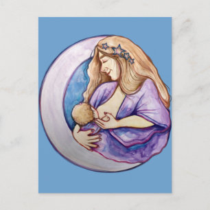 Cartão Postal Mãe Amamentando Recém-Nascido Mãe Amamentada Mater
