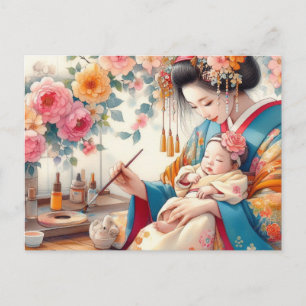Cartão Postal Mãe Asiática 15