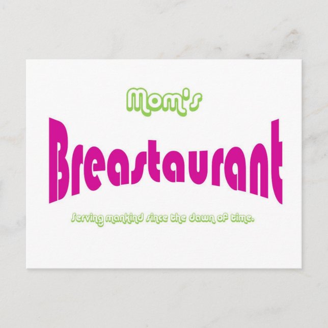 Cartão Postal Mãe Breastaurant (Frente)