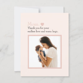 Cartão Postal "Mãe" com Coração e Mensagem Personalizada -