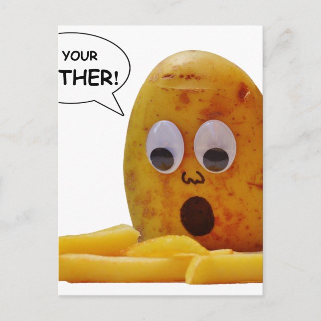 Cartão Postal Mãe de Batata Engraçada (Frente)