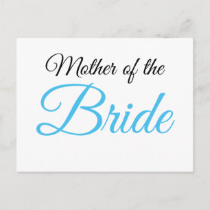 Cartão Postal Mãe de Bride Script Azul