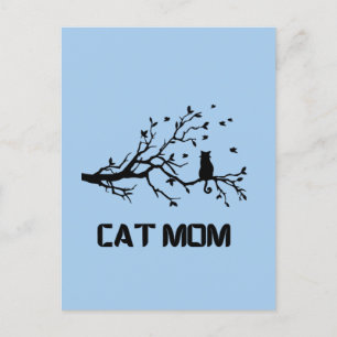 Cartão Postal "Mãe de Gato Puramente Orgulhosa"