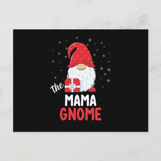 Cartão Postal Mãe de Natal Mamãe Gnomo Fofo (Frente)
