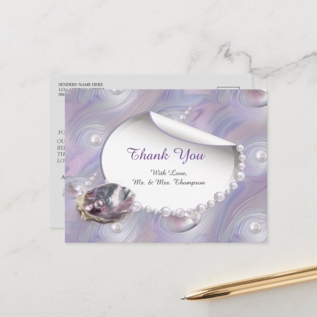 Cartão Postal Mãe de Pérolas Mescladas como Pântanos Líquidos (Frente/Verso In Situ)