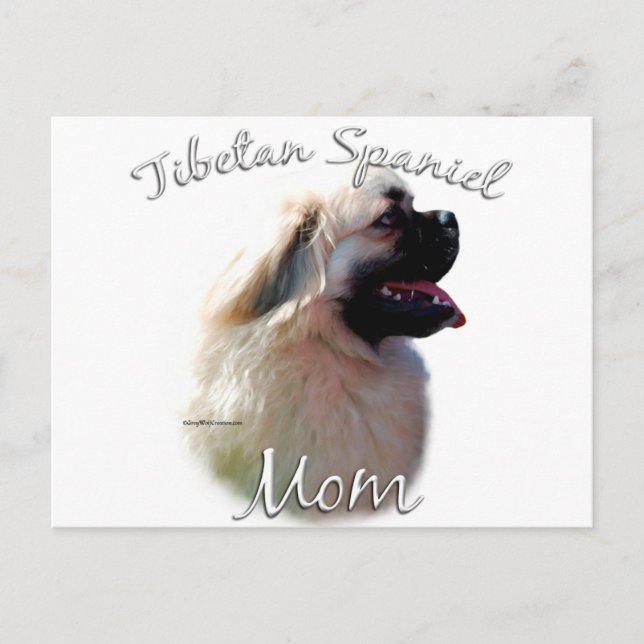 Cartão Postal Mãe de Spaniel Tibetano 2 (Frente)