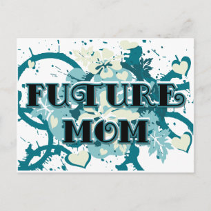 Cartão Postal Mãe do Futuro - Corações e Flores