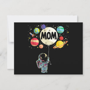 Cartão Postal Mãe do menino aniversariante astronauta espacial 1