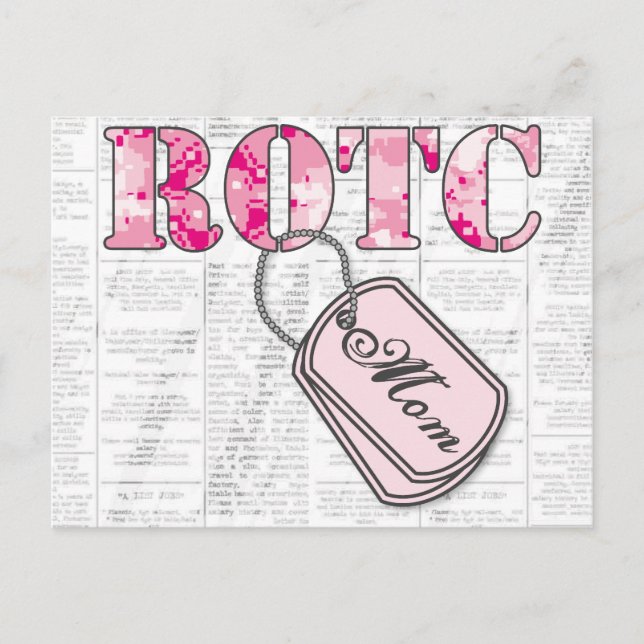Cartão Postal Mãe do ROTC: "Ajudas Queridas" (Frente)