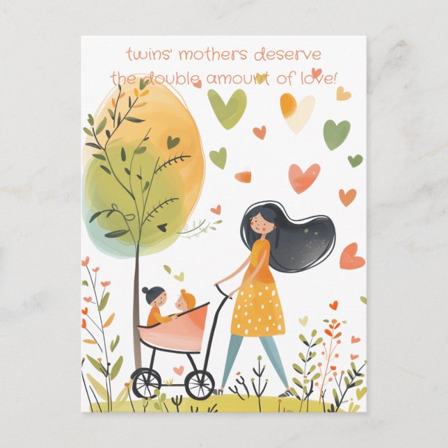 Cartão Postal Mãe dos Gêmeos (Frente)