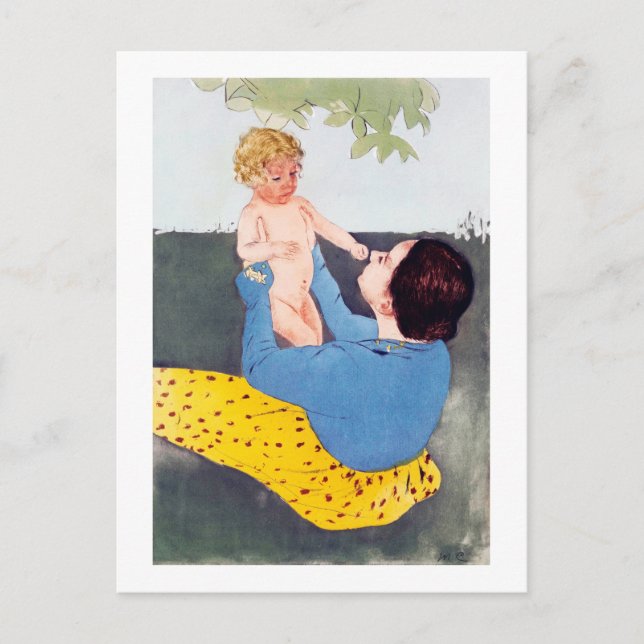 Cartão Postal Mãe e Criança, Mary Cassatt (Frente)