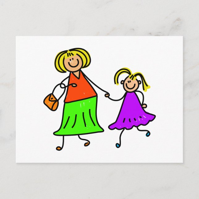 Cartão Postal Mãe E Filha (Frente)