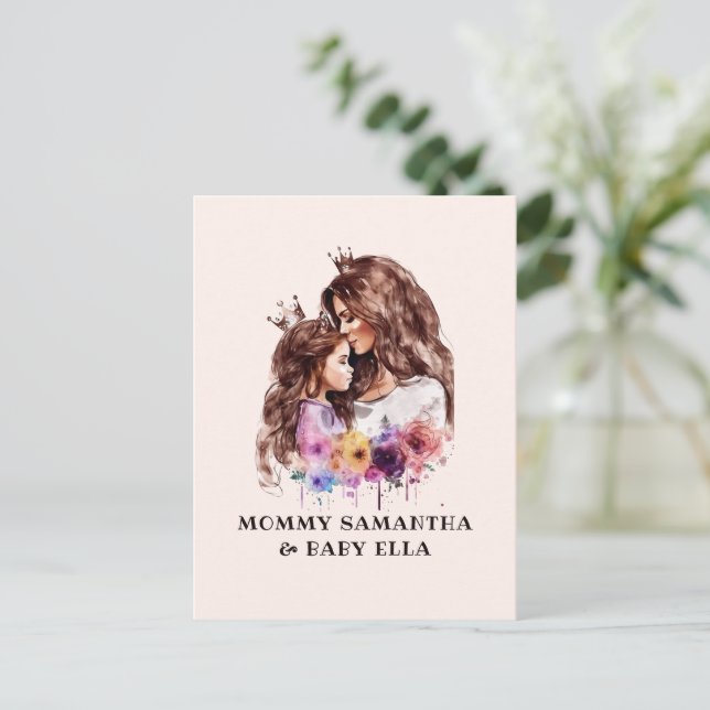 Cartão Postal Mãe e Filha Adoráveis (8) (Em pé/Frente)