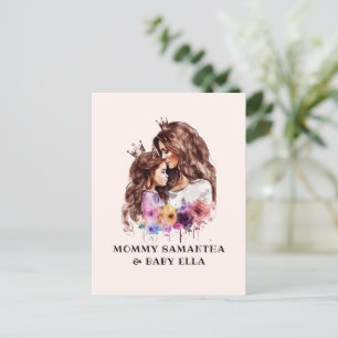 Cartão Postal Mãe e Filha de Aquarela (3)