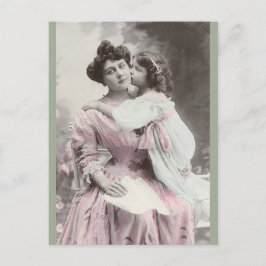 Cartão Postal Mãe e Filha Vintage