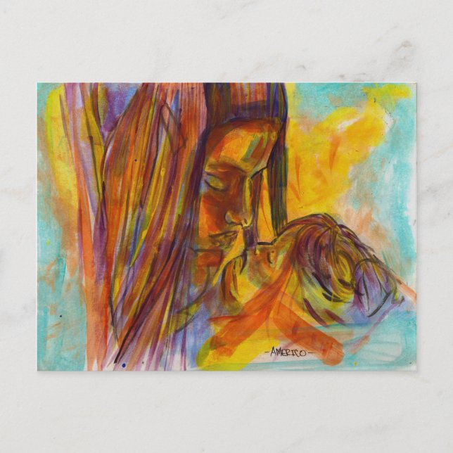 Cartão Postal mãe e filho (Frente)