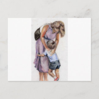 Cartão Postal Mãe e Filho