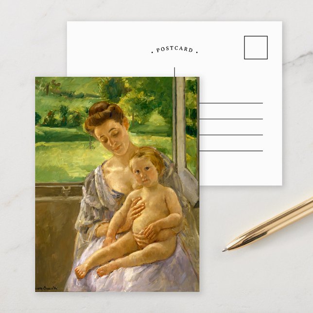 Cartão Postal Mãe e Filho | Mary Cassatt (Criador carregado)