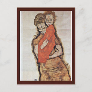 Cartão Postal Mãe e Filho por Schiele Egon