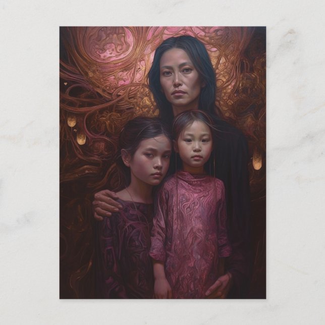 Cartão Postal Mãe e Filhos (Frente)