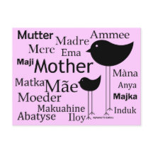 Mãe em diferentes línguas
