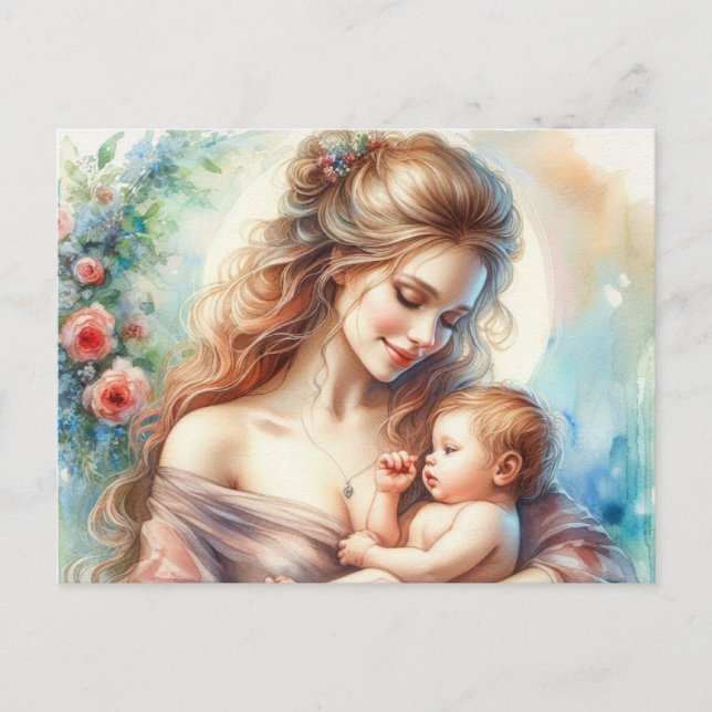 Cartão Postal Mãe europeia (Frente)