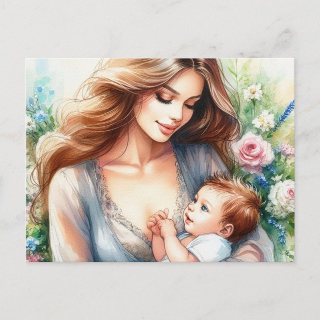 Cartão Postal Mãe europeia 3 (Frente)