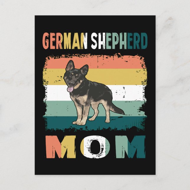 Cartão Postal Mãe German shepherd (Frente)