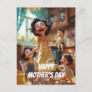 Cartão Postal Mãe louca