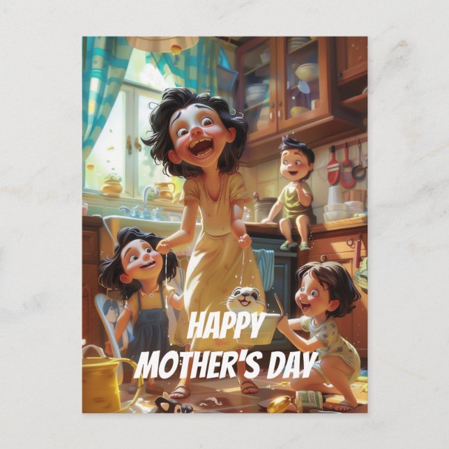 Cartão Postal Mãe louca (Frente)