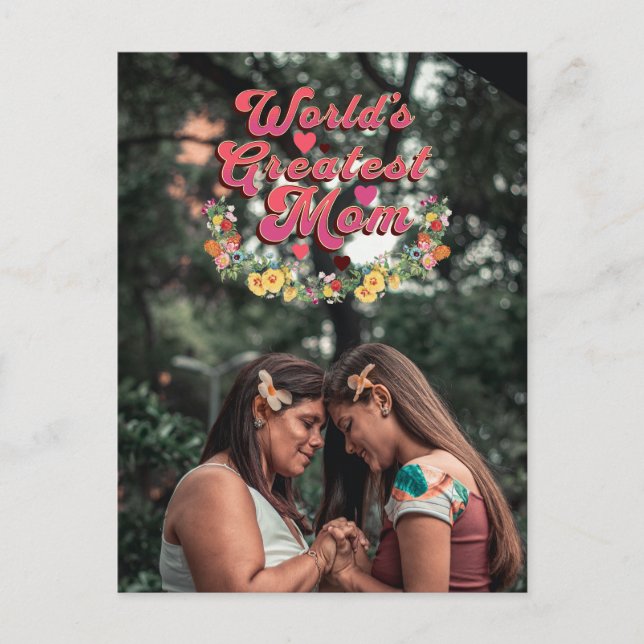 Cartão Postal Mãe Mais Querida do Mundo (Frente)