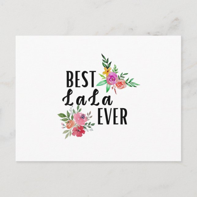 Cartão Postal Mãe Melhor Lala Nunca Aniversário (Frente)