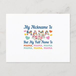Cartão Postal Mãe Meu Apelido É Mamãe Aniversário