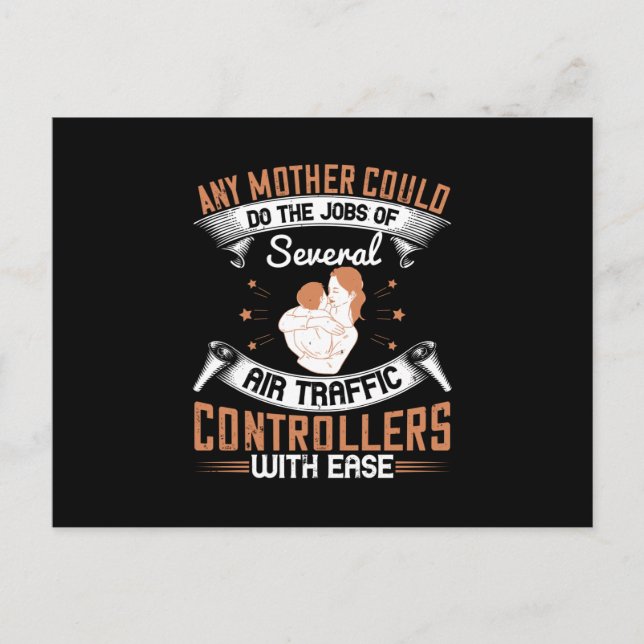 Cartão Postal Mãe - Ocupada como Controladores de Tráfego Aéreo (Frente)