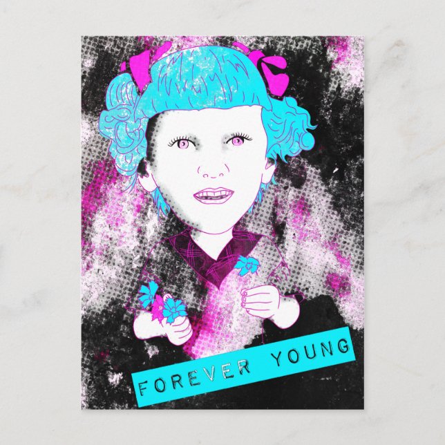 Cartão Postal mãe, sinto sua falta... para sempre jovem. (Frente)