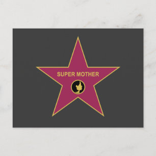 Cartão Postal Mãe super - estrela da mãe de Hollywood