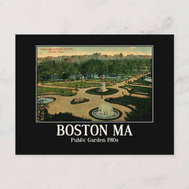 Cartão Postal Mães de Boston, Jardim Público da década de 1910 i (Frente)