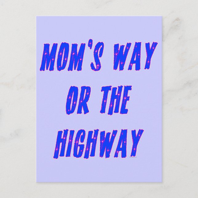 Cartão Postal Mães Way ou Highway Say (Frente)